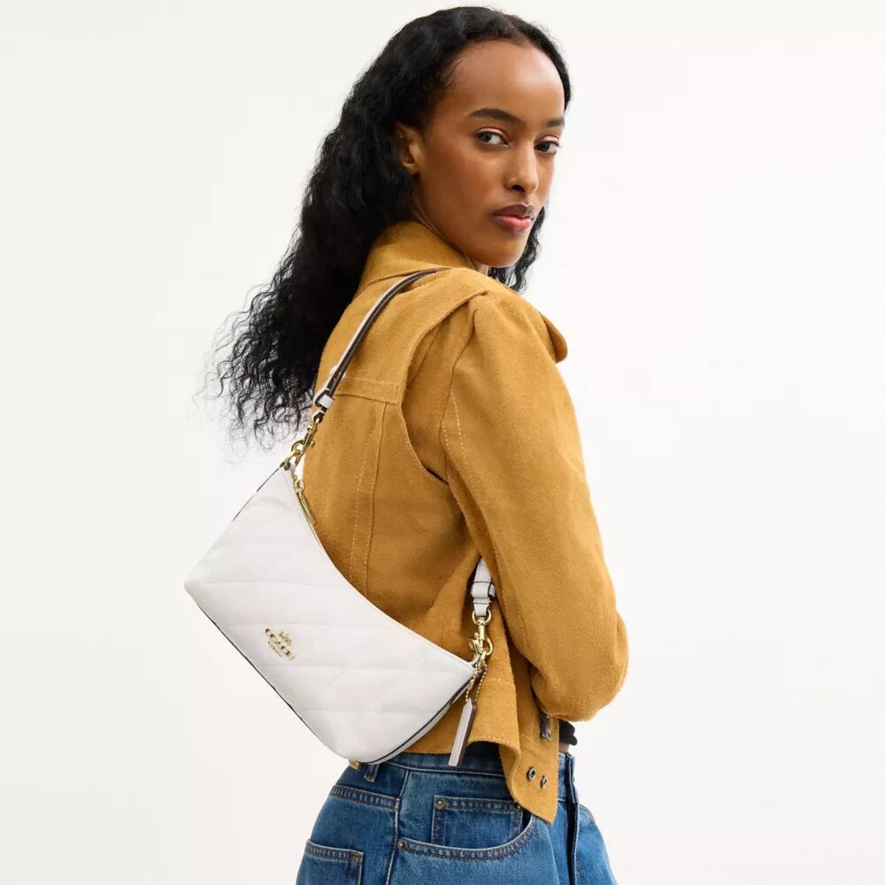 Caitlin Shoulder Bag with Quilting and Charm