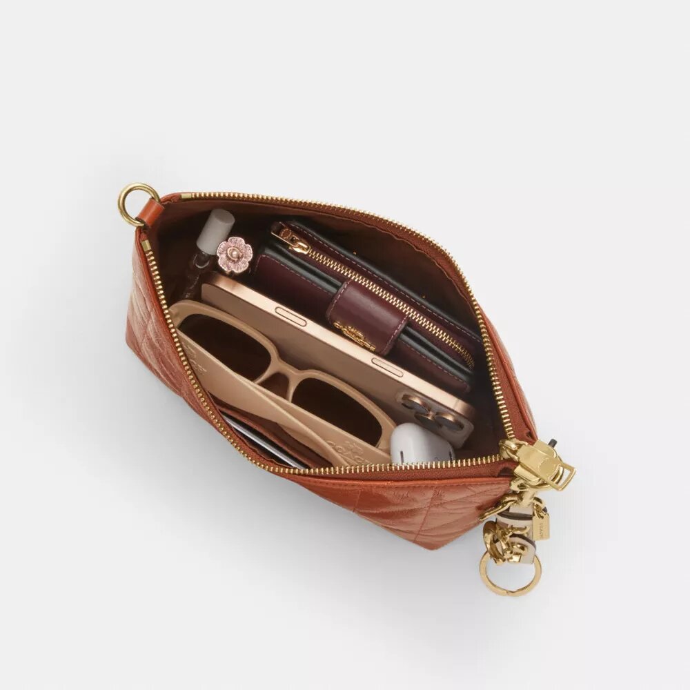 Caitlin Shoulder Bag with Quilting and Charm