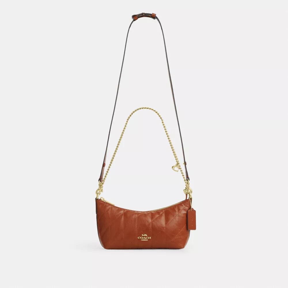 Caitlin Shoulder Bag with Quilting and Charm