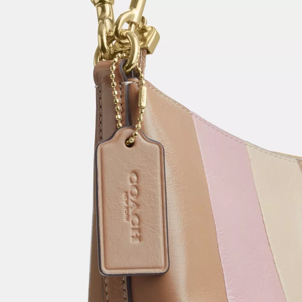 Caitlin Shoulder Bag with Striped Patchwork