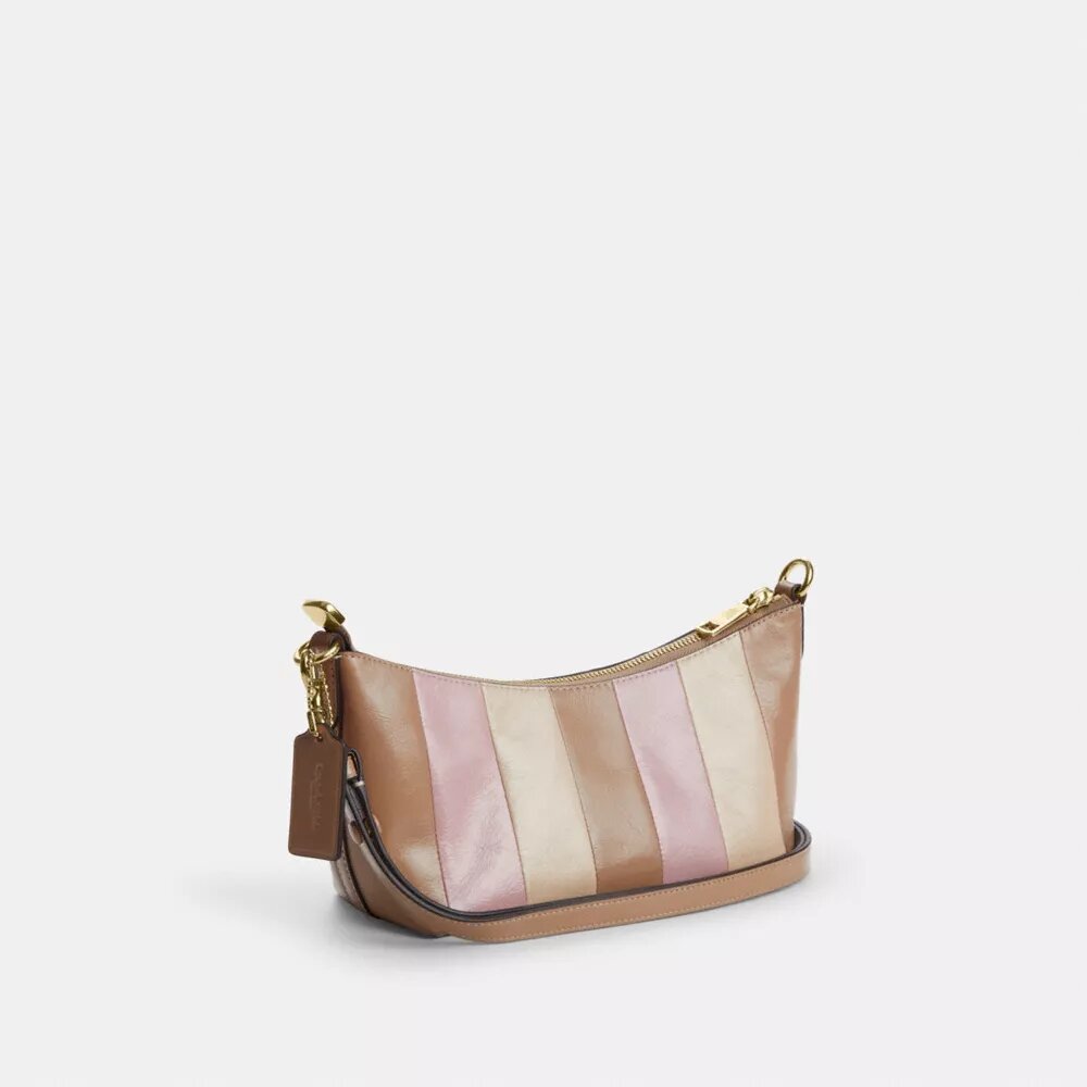 Caitlin Shoulder Bag with Striped Patchwork