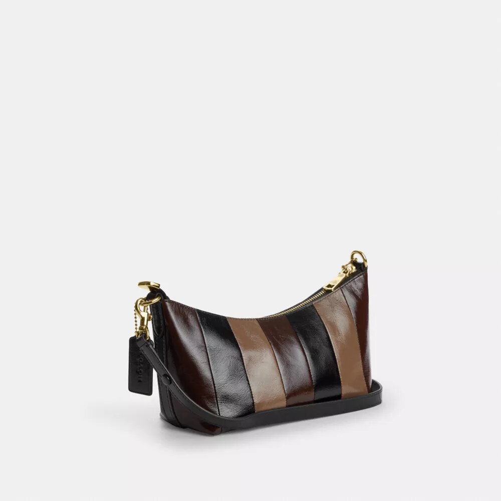 Caitlin Shoulder Bag with Striped Patchwork