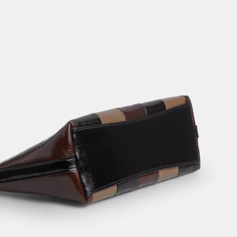 Caitlin Shoulder Bag with Striped Patchwork