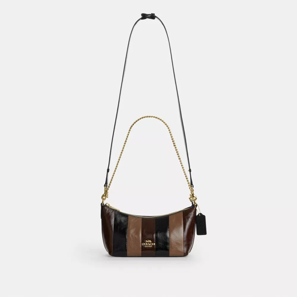 Caitlin Shoulder Bag with Striped Patchwork