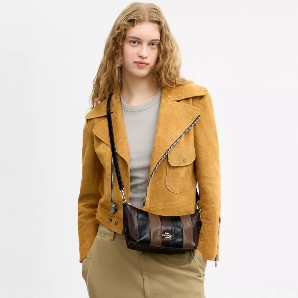 Caitlin Shoulder Bag with Striped Patchwork