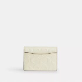 Card Case with Charm in Signature Leather