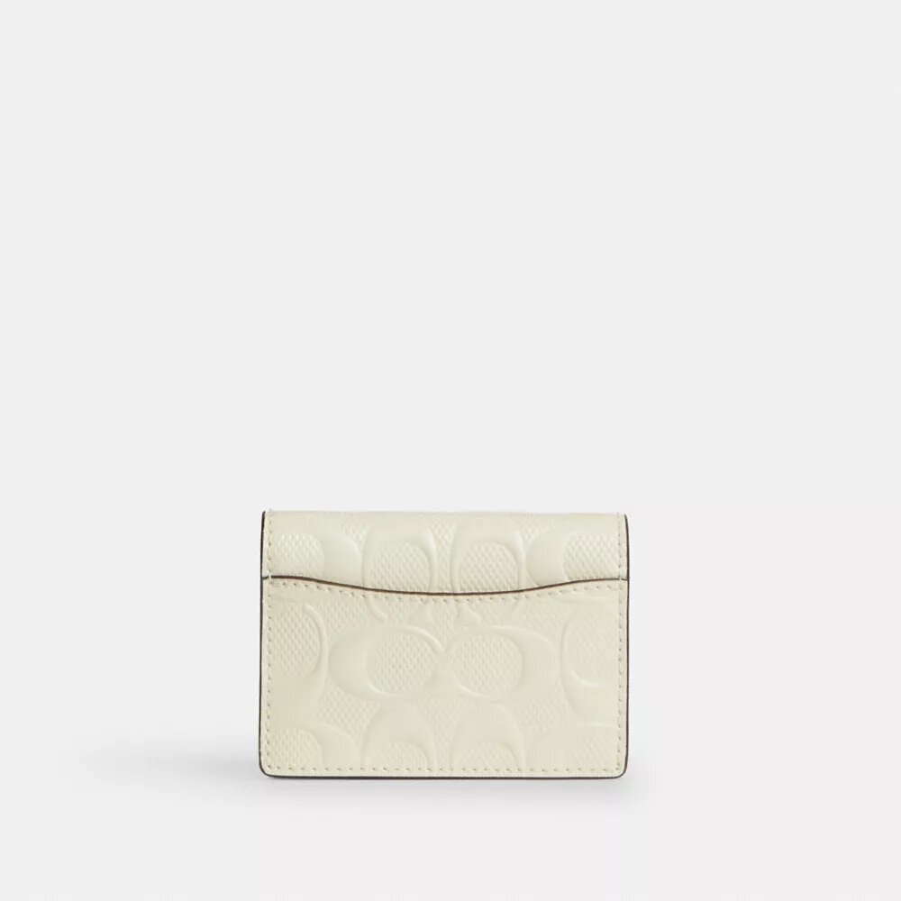 Card Case with Charm in Signature Leather