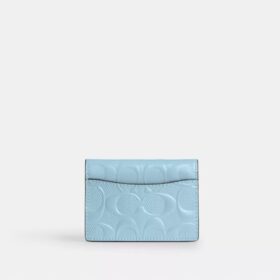 Card Case with Charm in Signature Leather