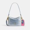 Carey Crossbody Bag in Loved Denim with Charms