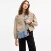 Carey Crossbody Bag in Loved Denim with Charms