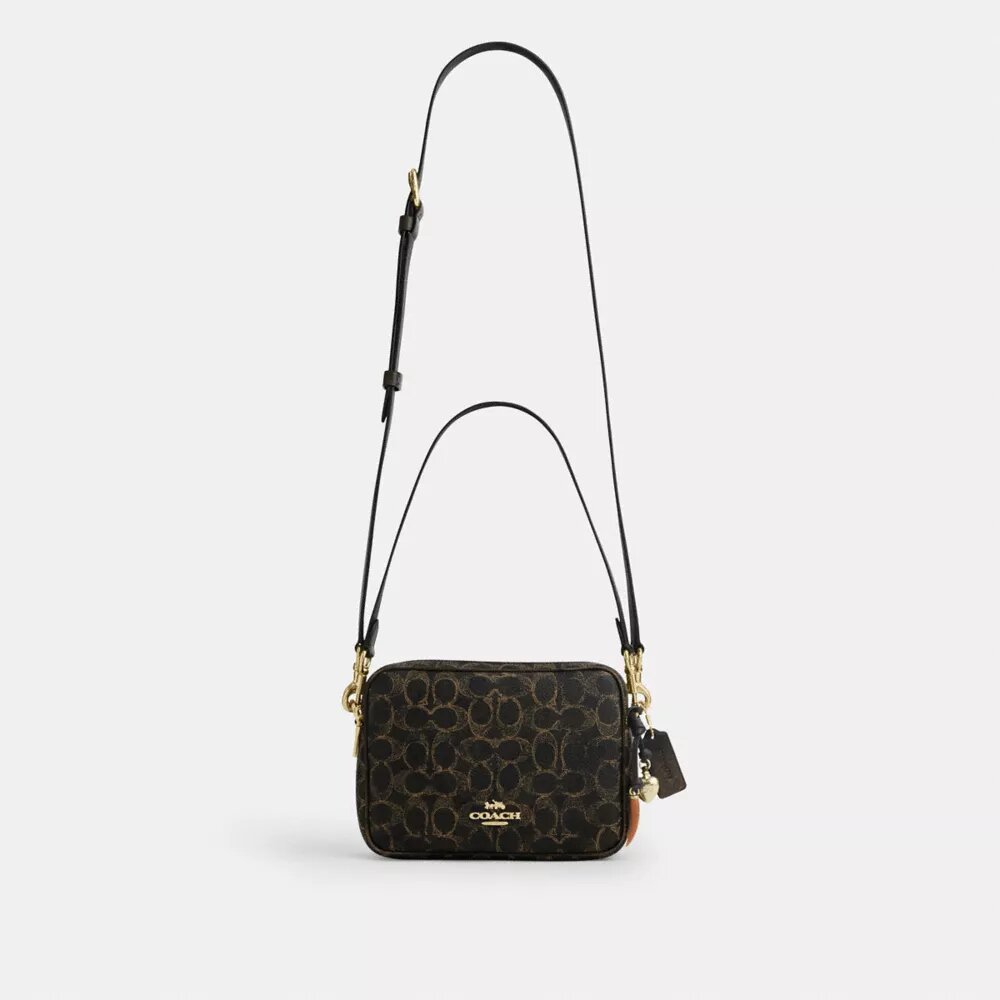 Carey Crossbody Bag in Loved Signature Canvas with Charms