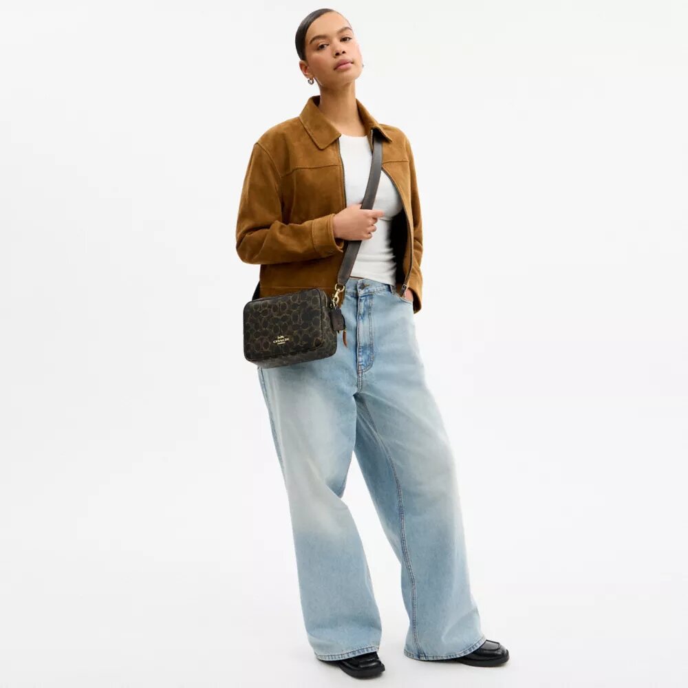 Carey Crossbody Bag in Loved Signature Canvas with Charms