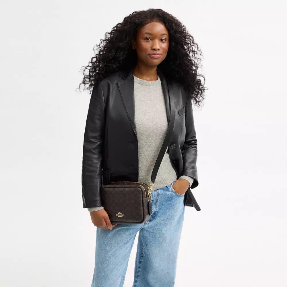 Carey Crossbody Bag in Signature Canvas