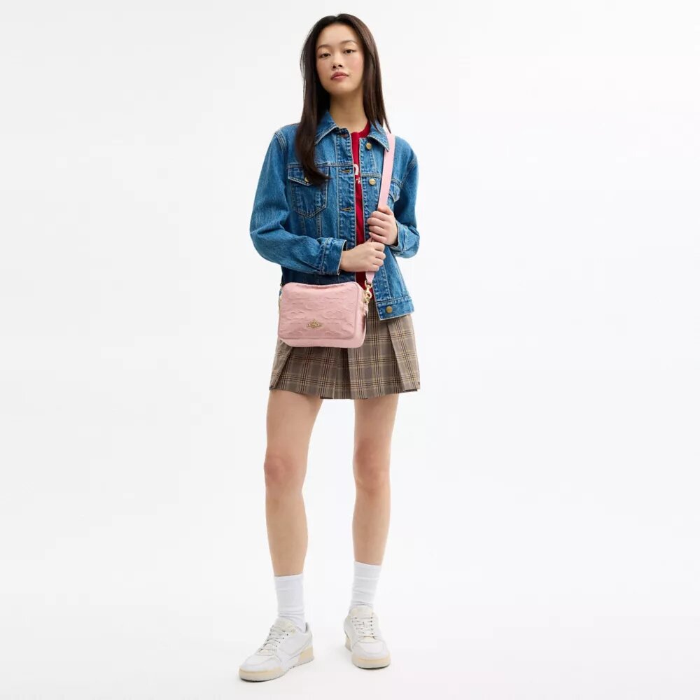 Carey Crossbody Bag in Signature Denim