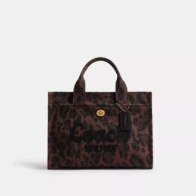 Cargo Tote Bag with Leopard Print