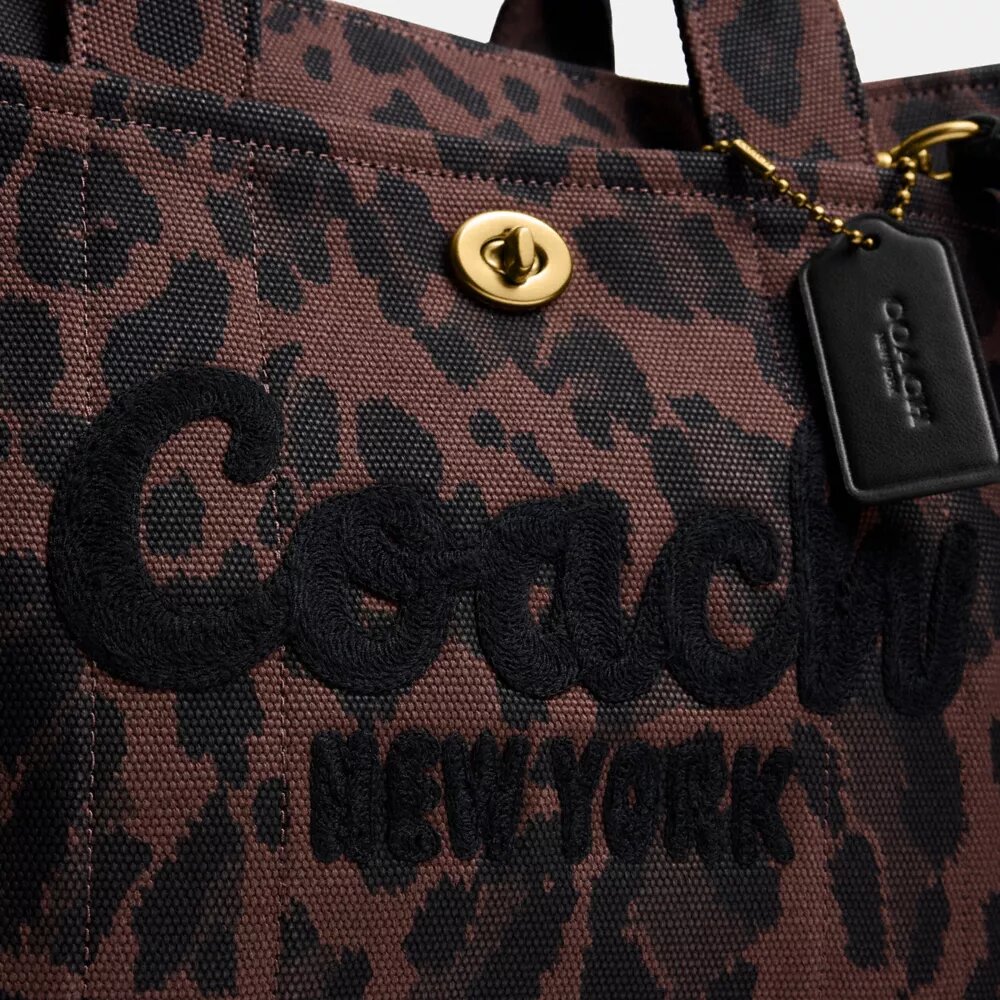 Cargo Tote Bag with Leopard Print
