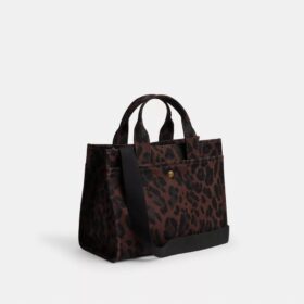 Cargo Tote Bag with Leopard Print