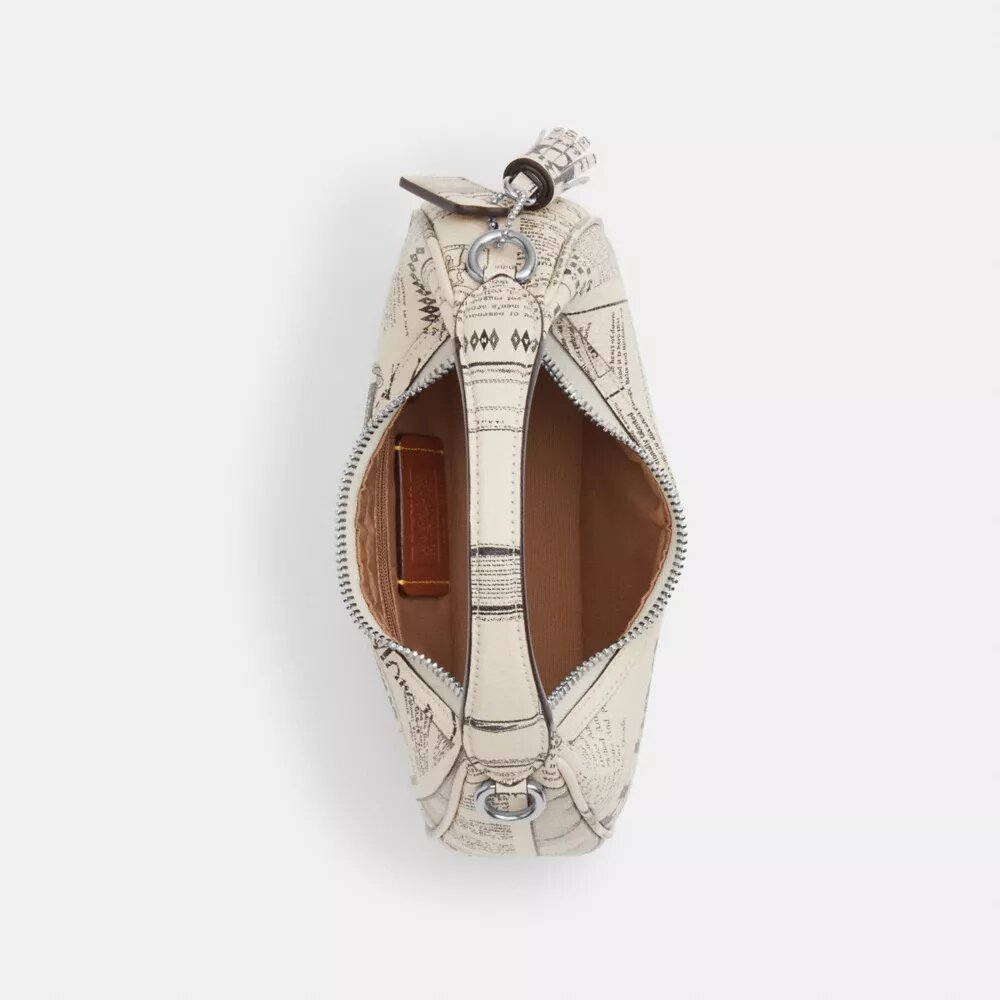 Carmen Mini Crossbody Bag with Newspaper Print