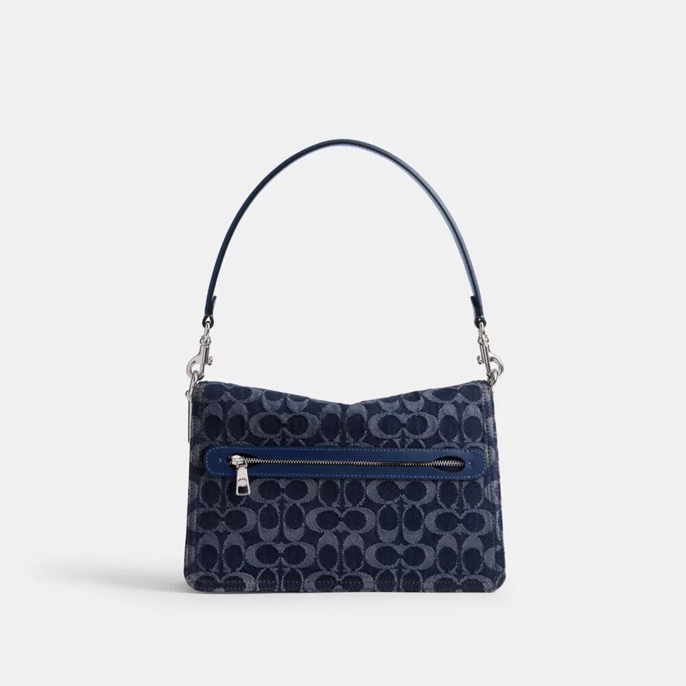 Chain Tabby Shoulder Bag in Signature Denim