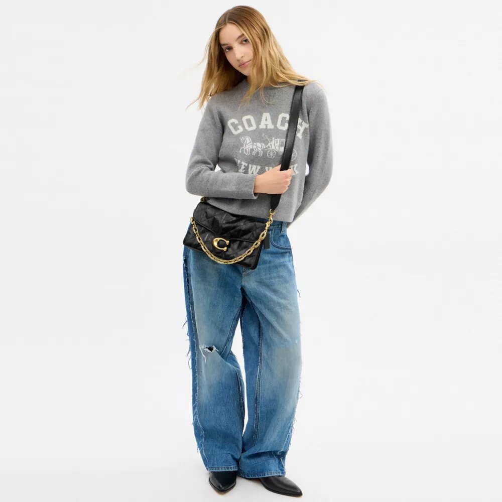 Chain Tabby Shoulder Bag with Quilting