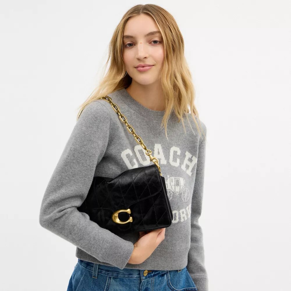 Chain Tabby Shoulder Bag with Quilting