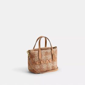 City Mini Tote Bag with Gingham Print