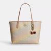 City Tote Bag in Rainbow Signature Canvas