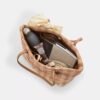 City Tote Bag with Gingham Print