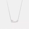 Coach Script Nameplate Necklace