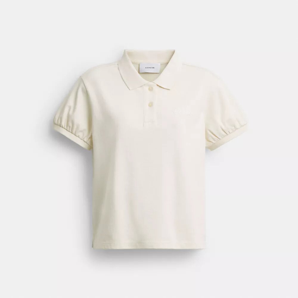 Coach Script Shrunken Polo in Organic Cotton