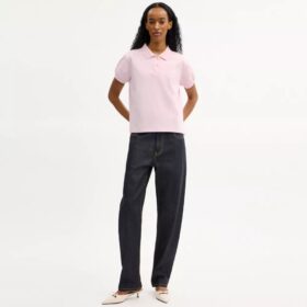 Coach Script Shrunken Polo in Organic Cotton
