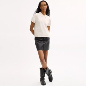 Coach Script Shrunken Polo in Organic Cotton
