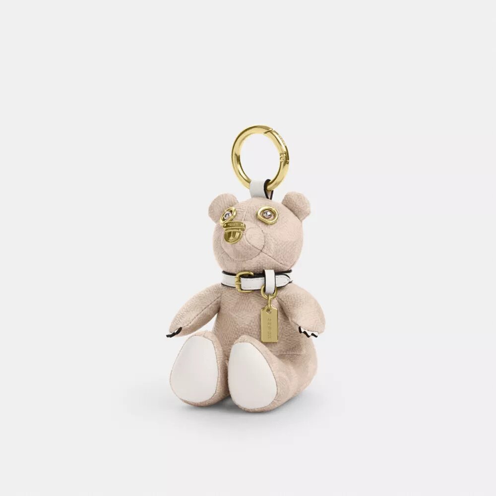 Collectible Bear Bag Charm in Signature Canvas