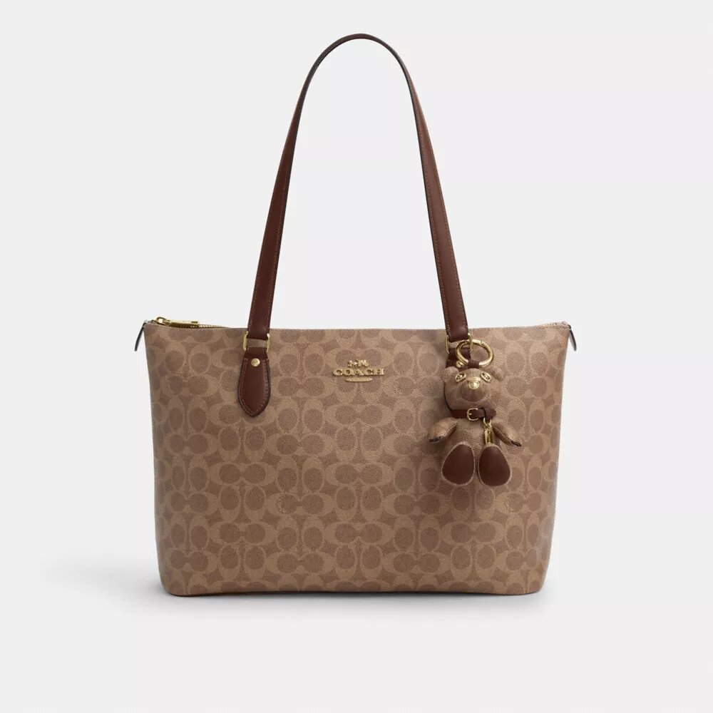 Collectible Bear Bag Charm in Signature Canvas