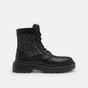 Combat Boot with Signature Jacquard