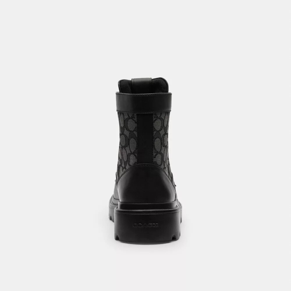 Combat Boot with Signature Jacquard