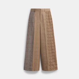Combo Plaid Tailored Pants