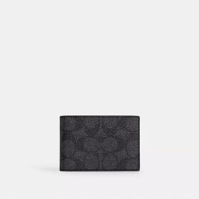 Compact Billfold Wallet in Signature Canvas