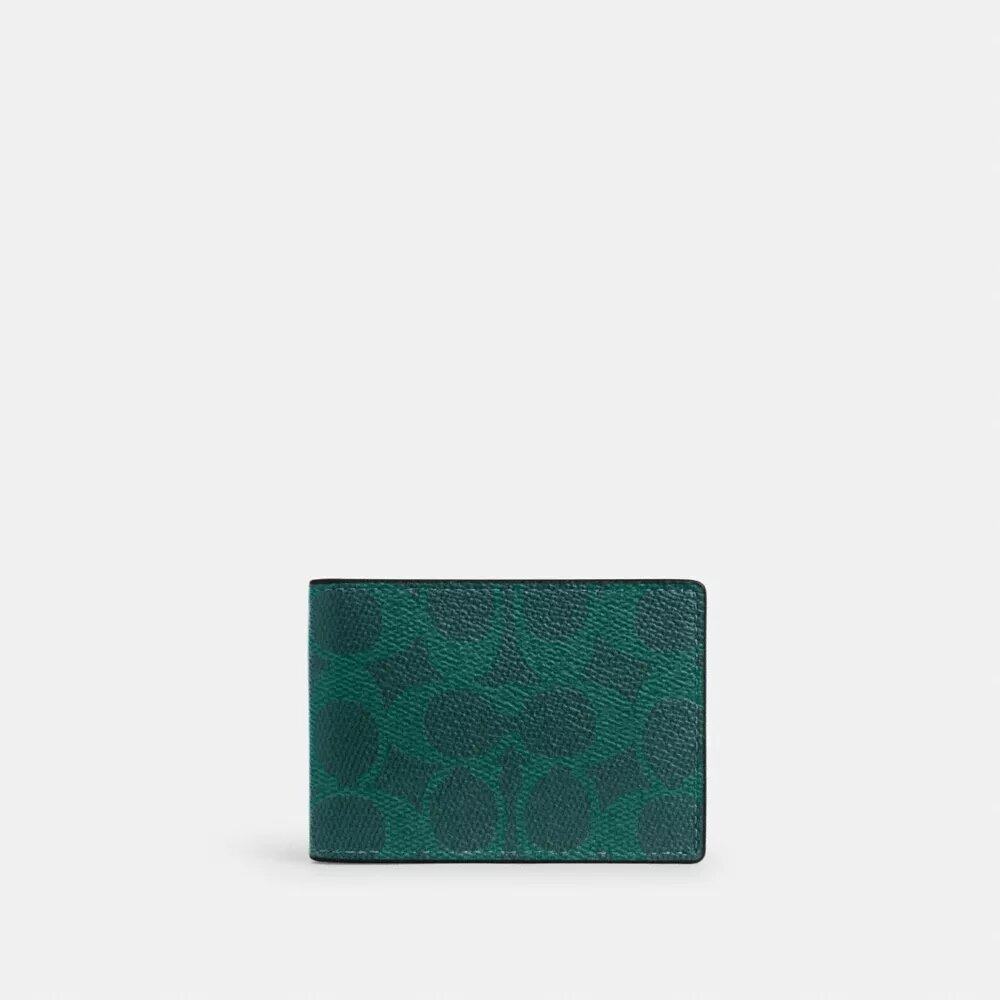 Compact Billfold Wallet in Signature Canvas