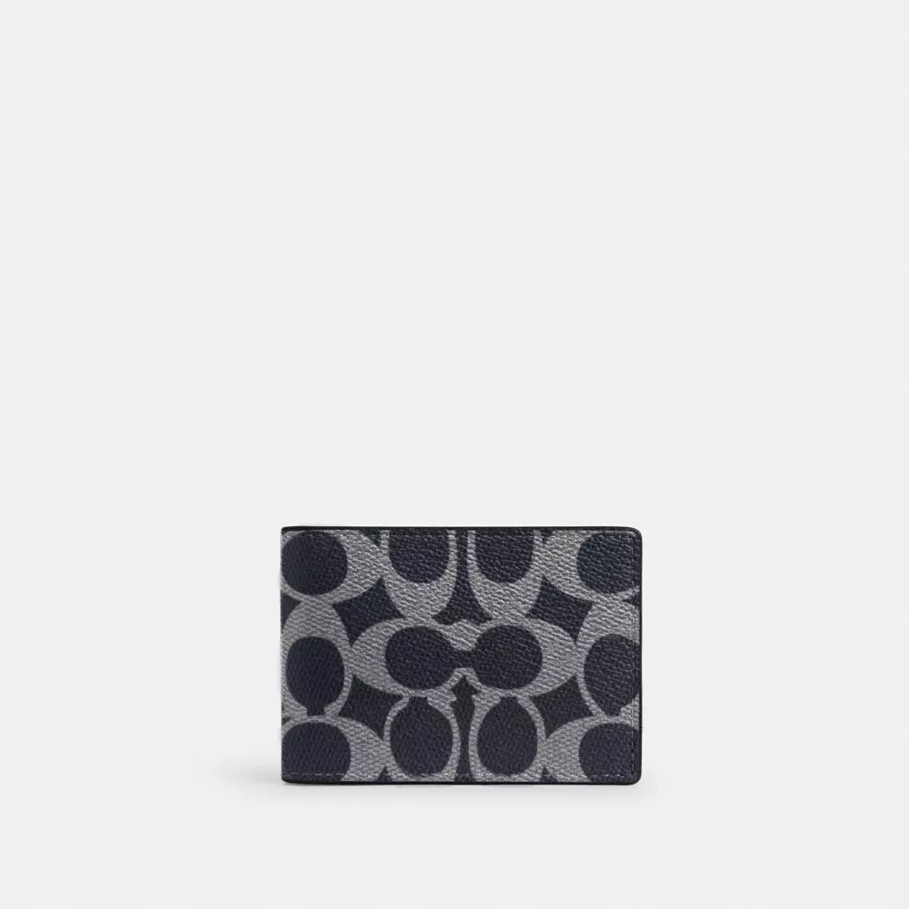 Compact Billfold Wallet in Signature Canvas