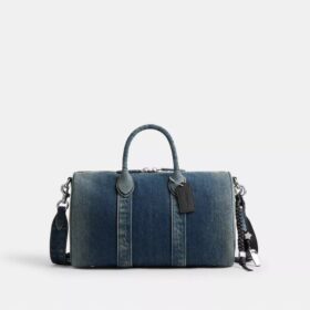 Compass Bag 35 in Regenerative Cotton Denim with Charms