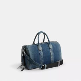 Compass Bag 35 in Regenerative Cotton Denim with Charms