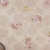 Corner Zip Wristlet in Signature Canvas with Floral Print