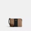 Corner Zip Wristlet in Signature Canvas with Stripe