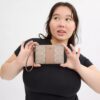 Corner Zip Wristlet in Signature Canvas with Stripe