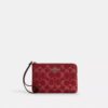 Corner Zip Wristlet in Signature Denim