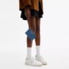 Corner Zip Wristlet in Signature Denim