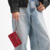 Corner Zip Wristlet in Signature Denim