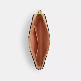 Corner Zip Wristlet in Signature Leather