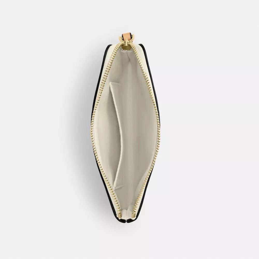 Corner Zip Wristlet in Signature Leather